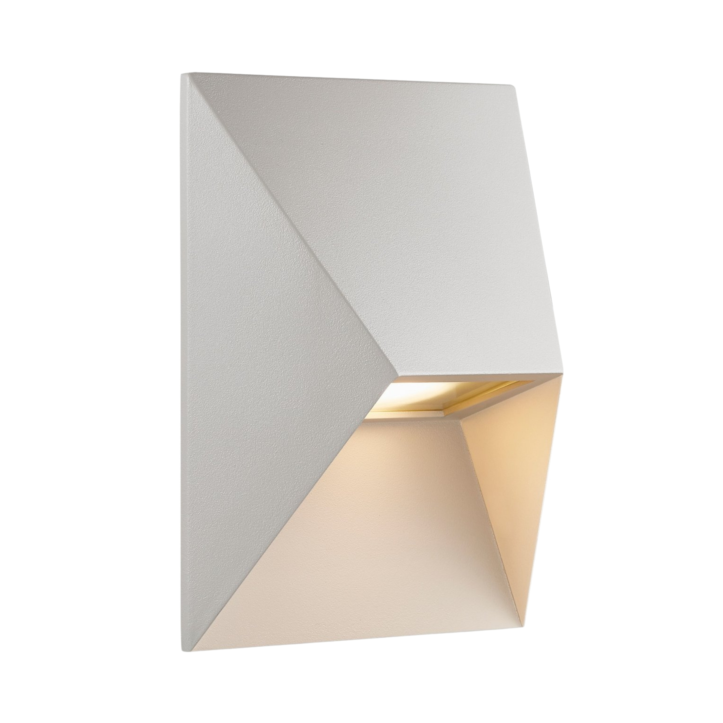Pontio IP54 Compact Geometric Wall Light - White