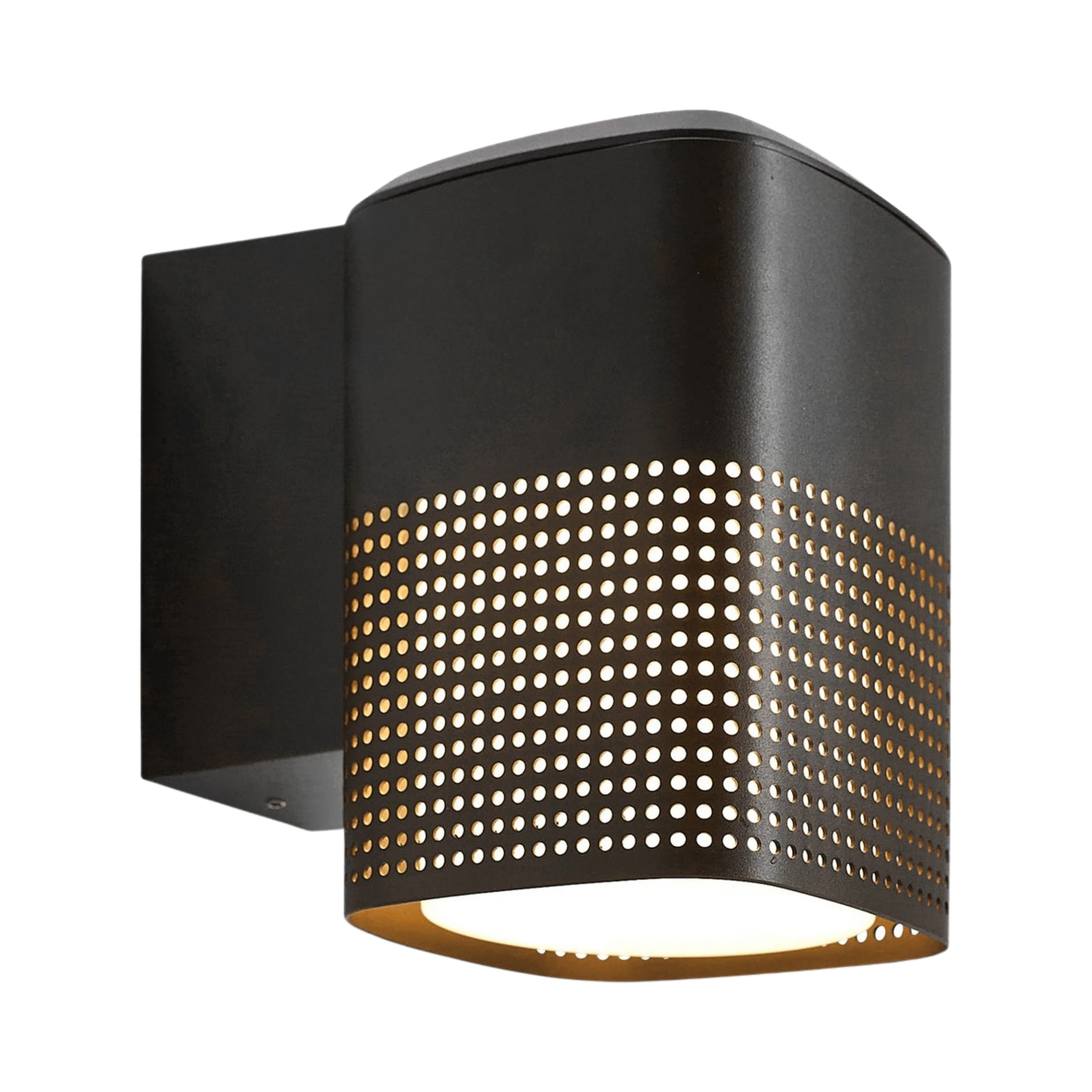 Sidara IP54 Perforated Wall Light - Seaside Black