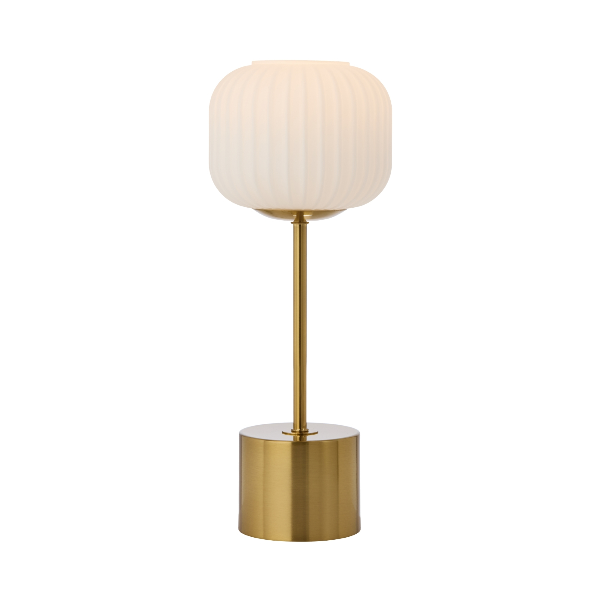 Adelfia Antique Gold Ribbed Glass Touch Table Lamp