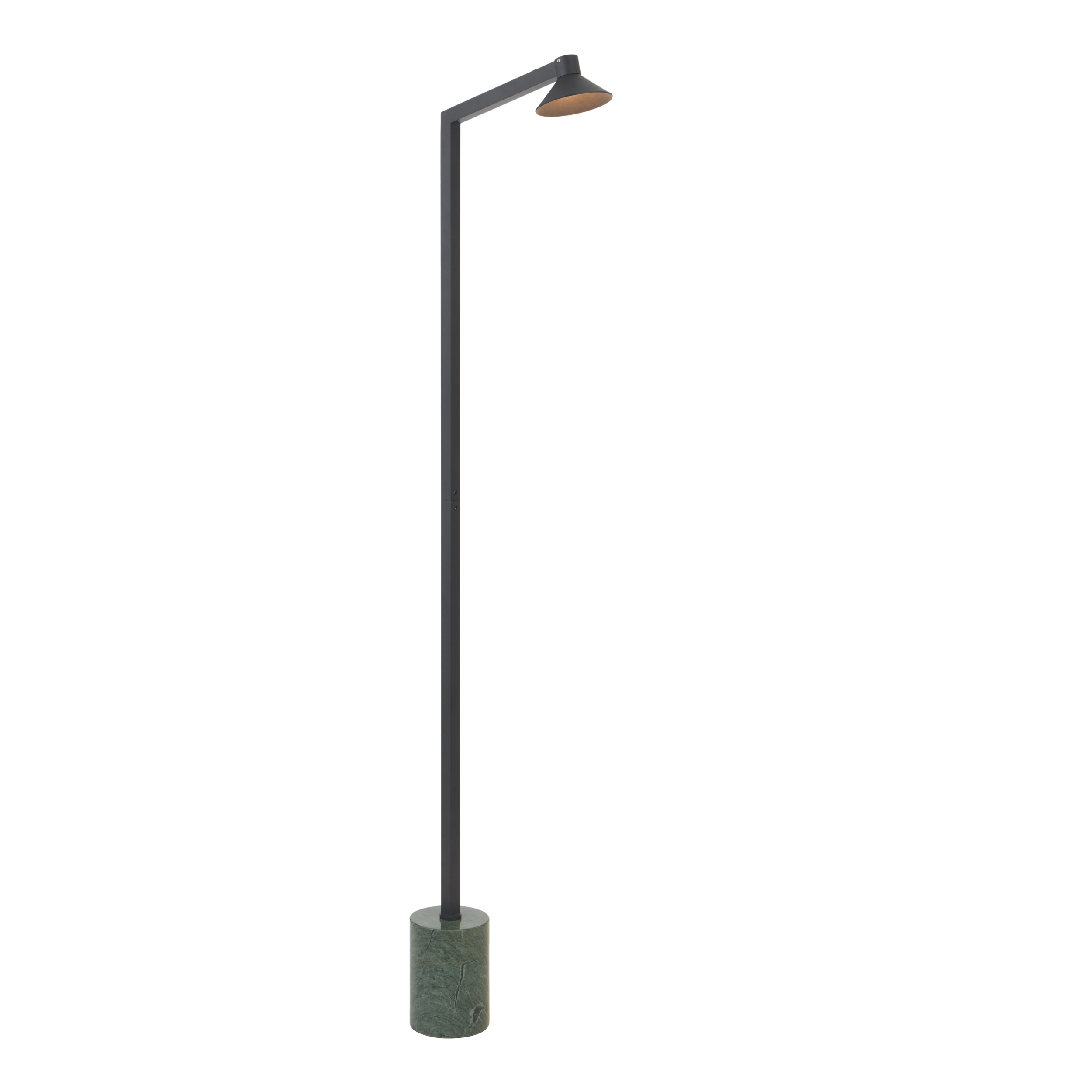 Ciennes Black Modern LED Floor Lamp - Green Marble
