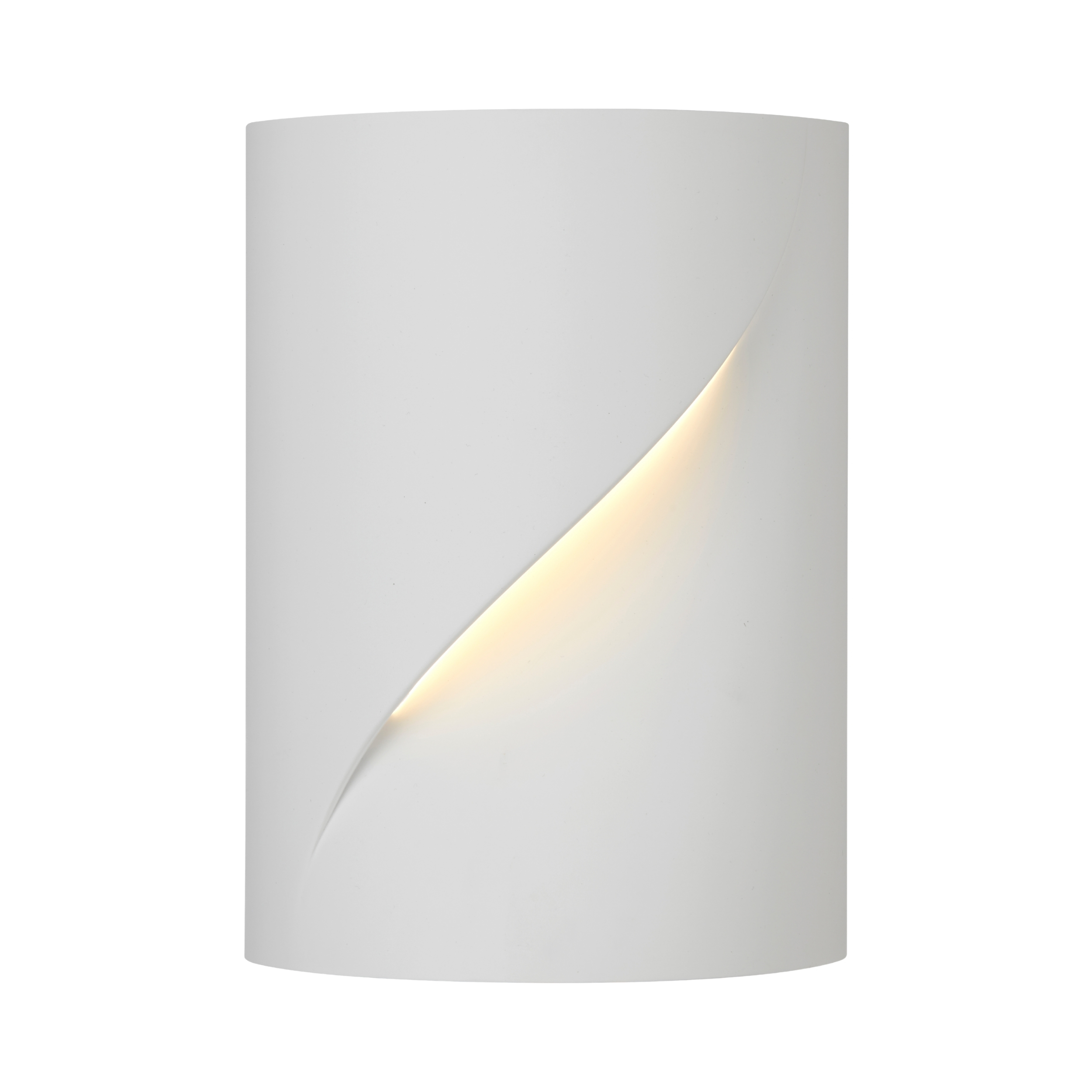 Culion Sculptural Curved Gypsum Wall Light - White