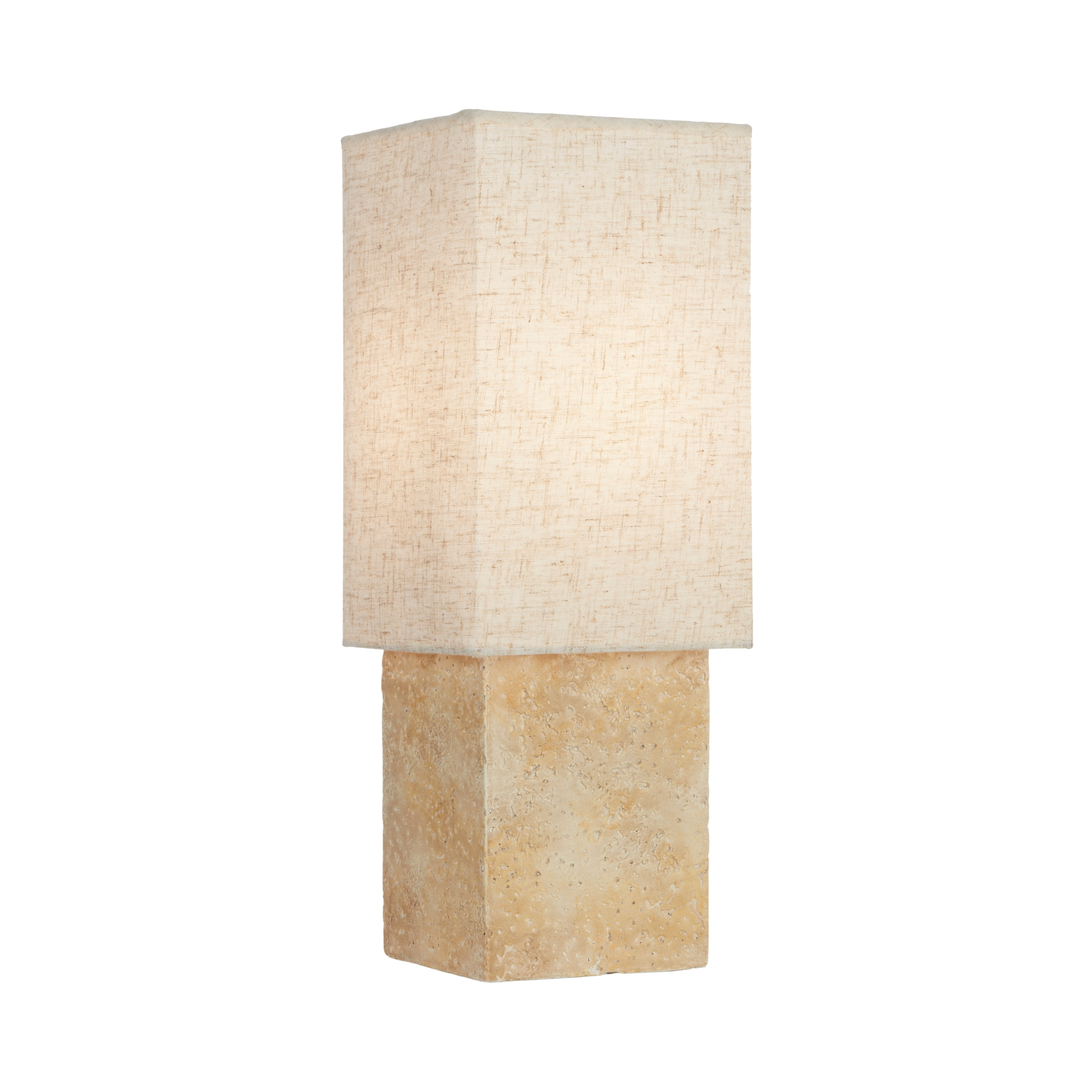 Fasson Beige Travertine Angular Table Lamp