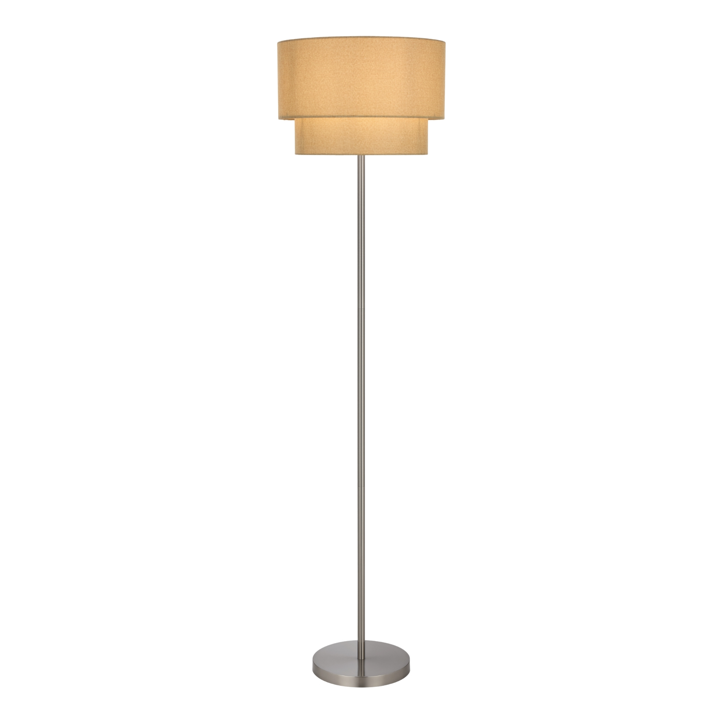 Magno Nickel Floor Lamp - Sand Shade