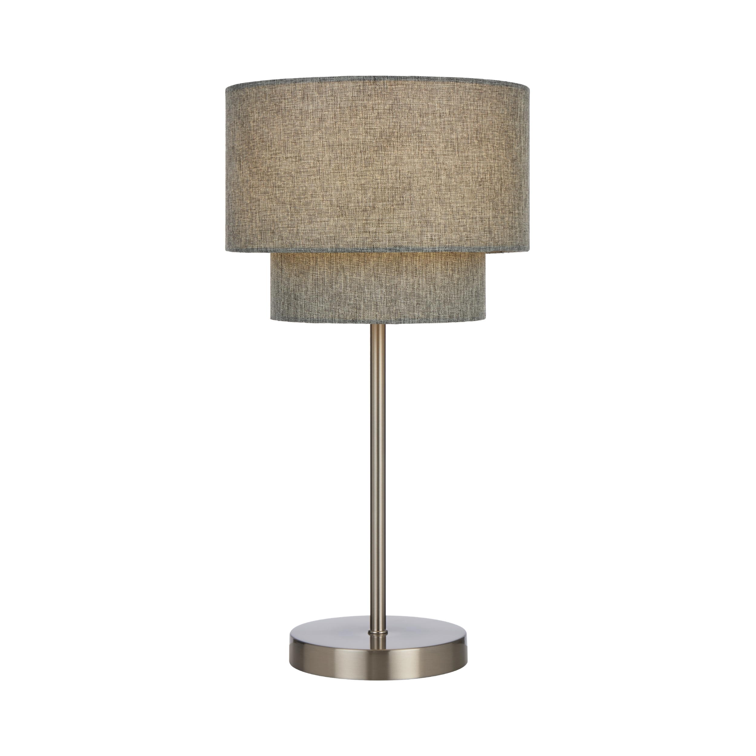 Magno Nickel Table Lamp - Grey Shade