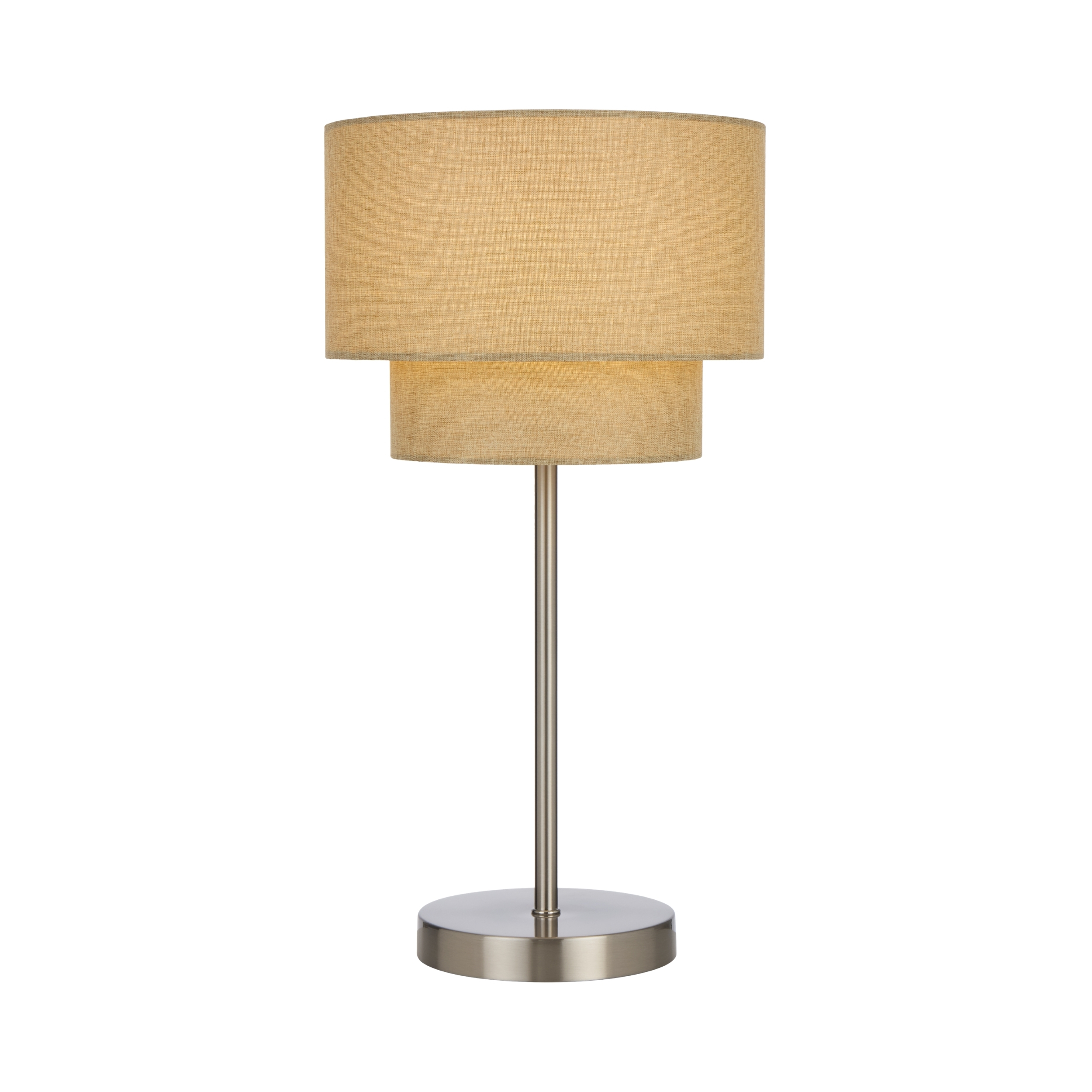 Magno Nickel Table Lamp - Sand Shade