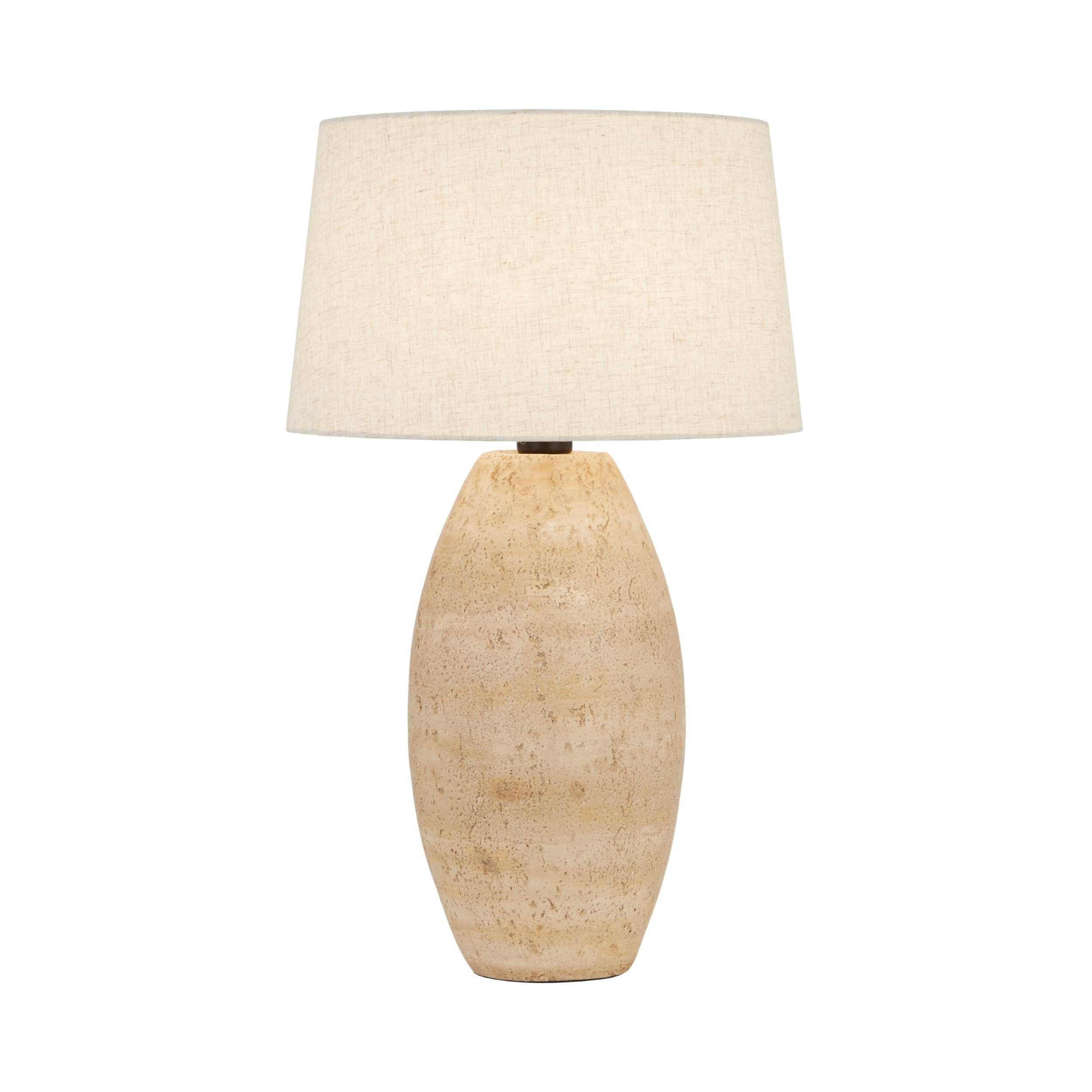 Sierpe Beige Travertine Oval Table Lamp