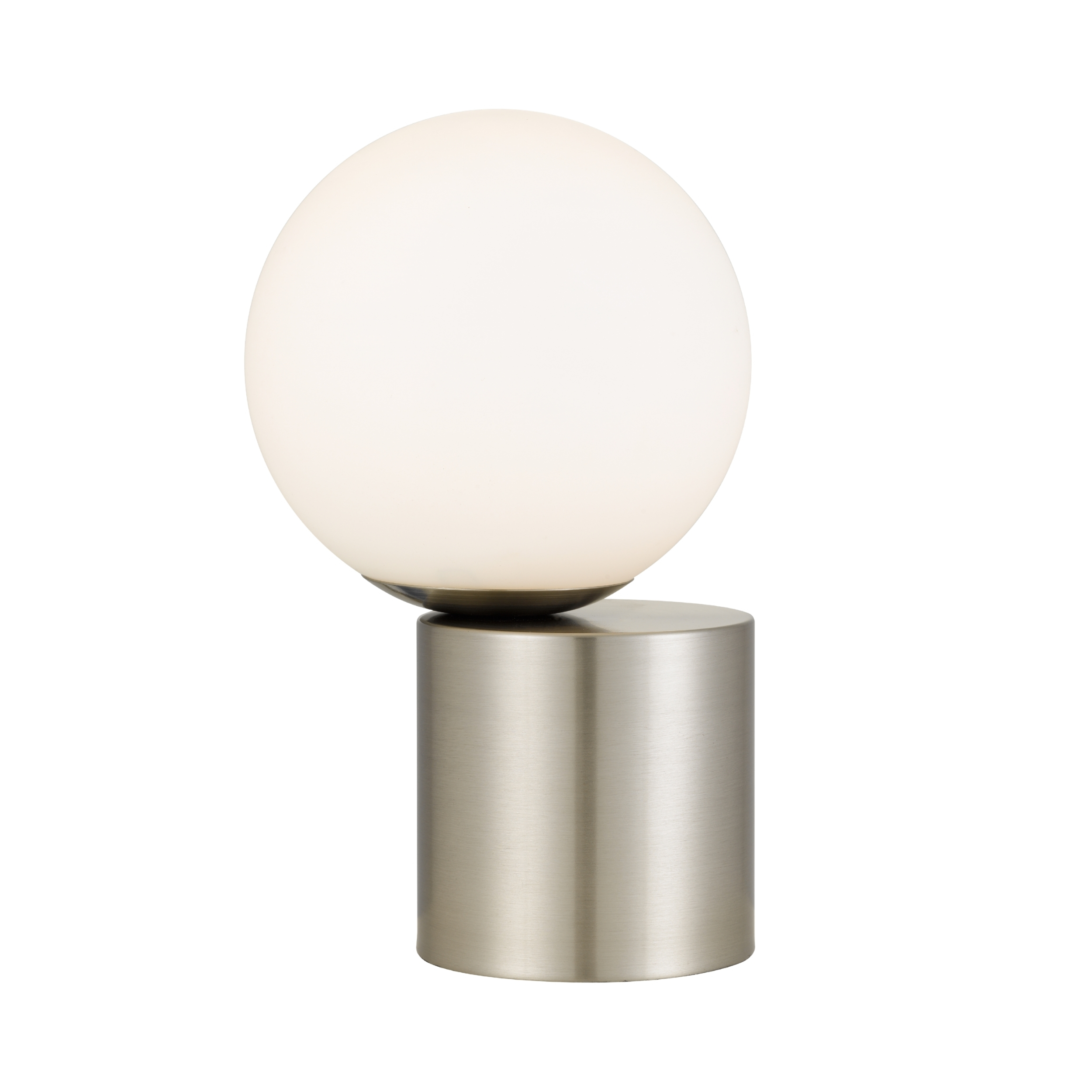 Torinese Opal Glass Nickel Touch Table Lamp