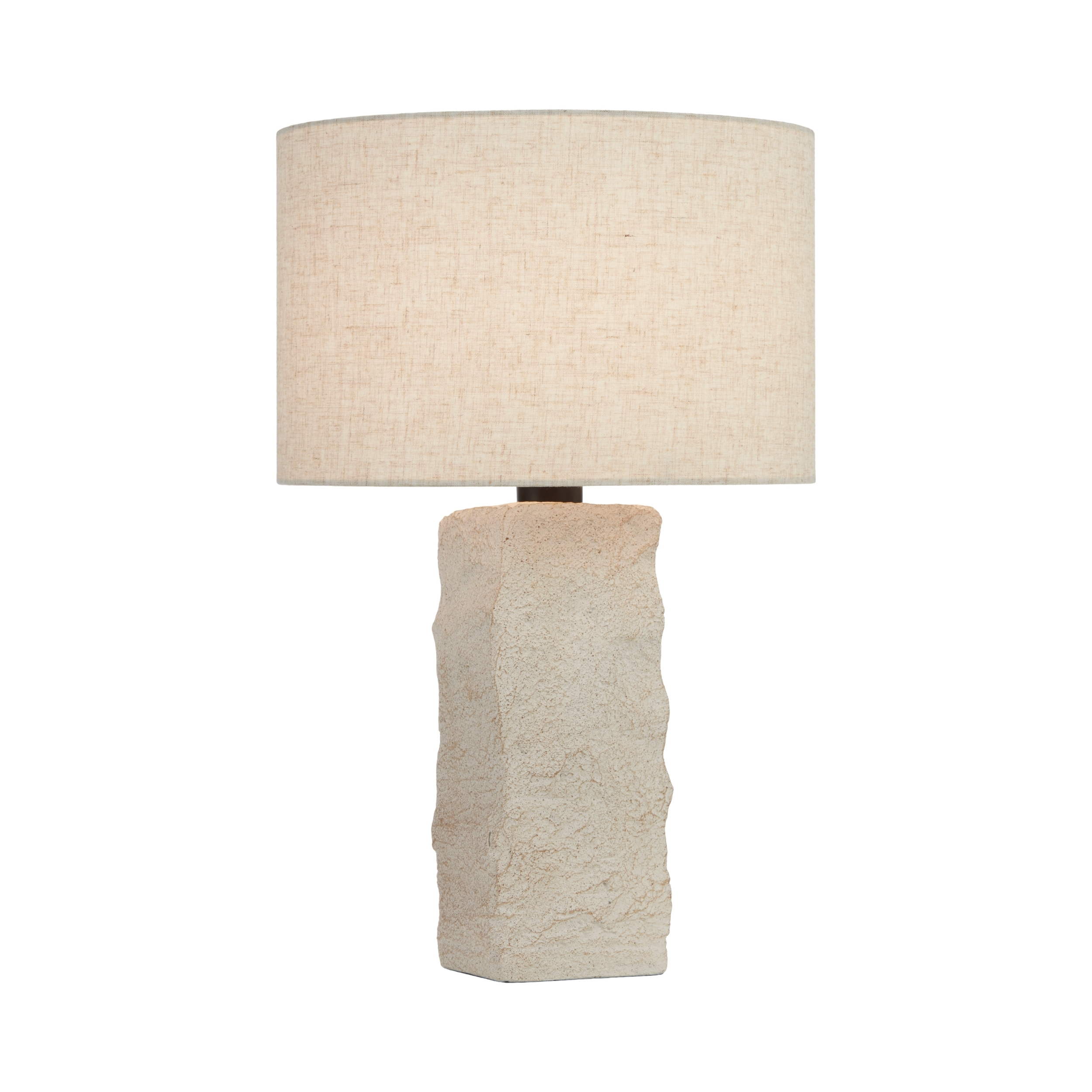 Coron Beige Shade Natural Stone Table Lamp