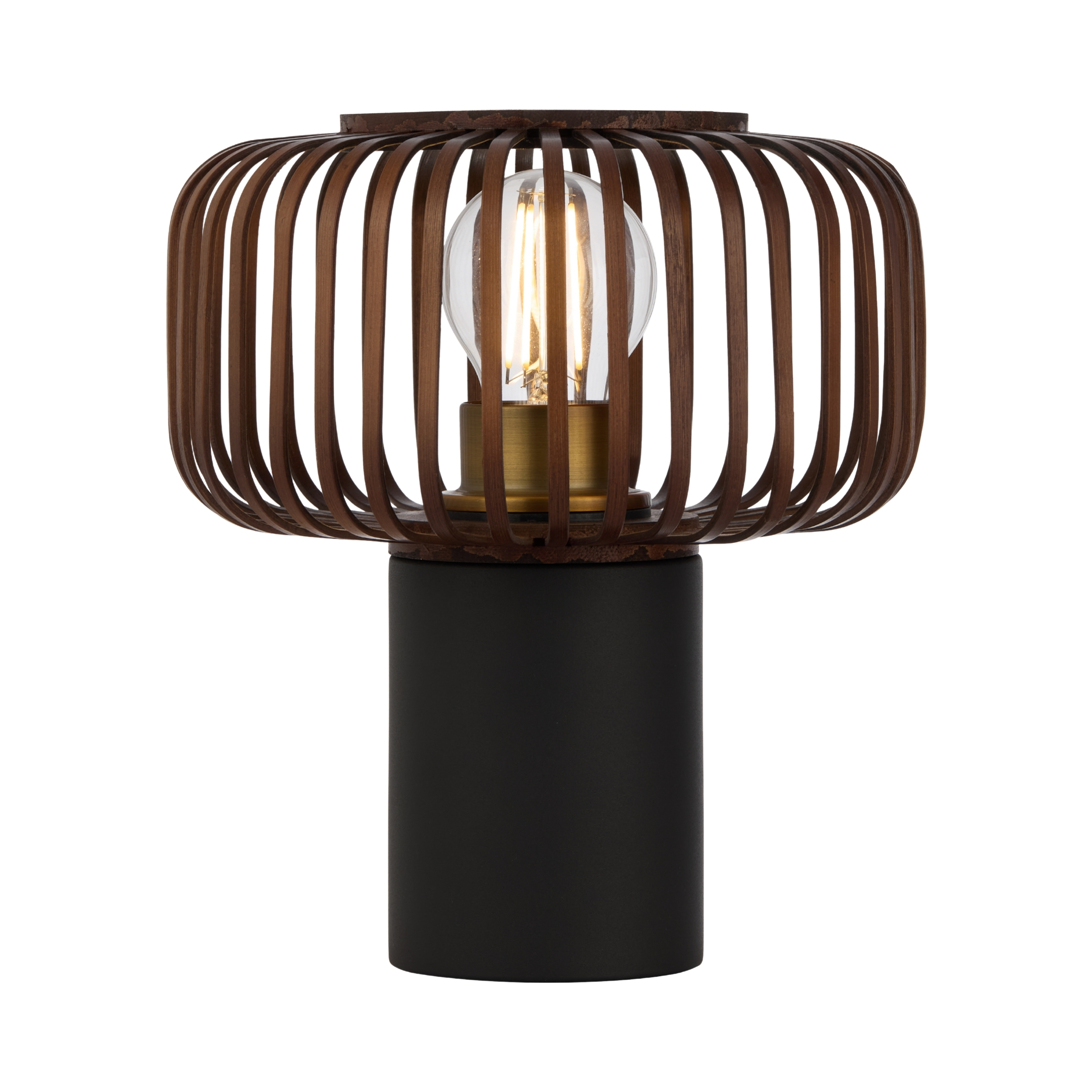 Estense Brown Bamboo Japandi Table Lamp