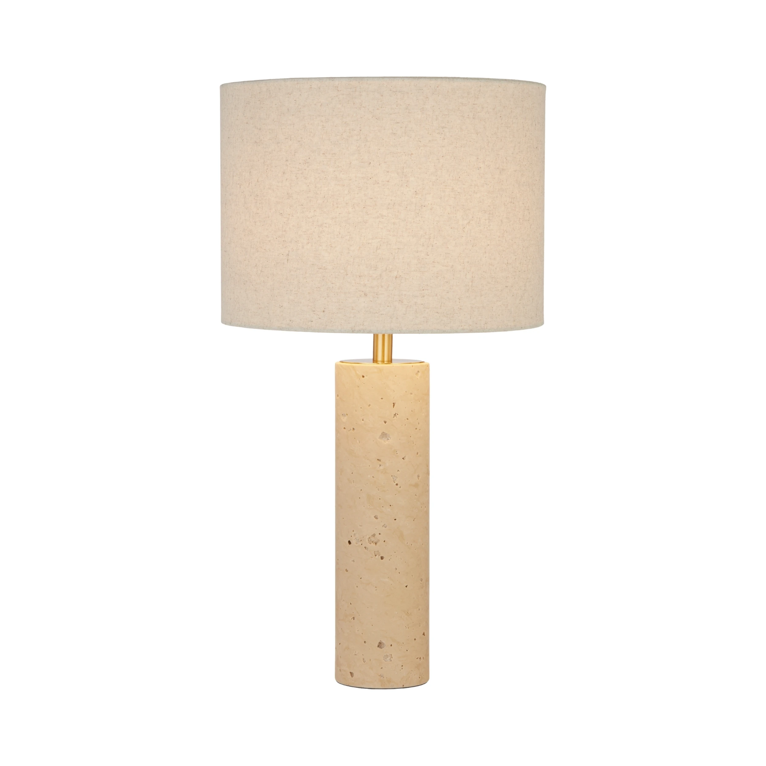 Lucapa Beige Travertine Modern Table Lamp