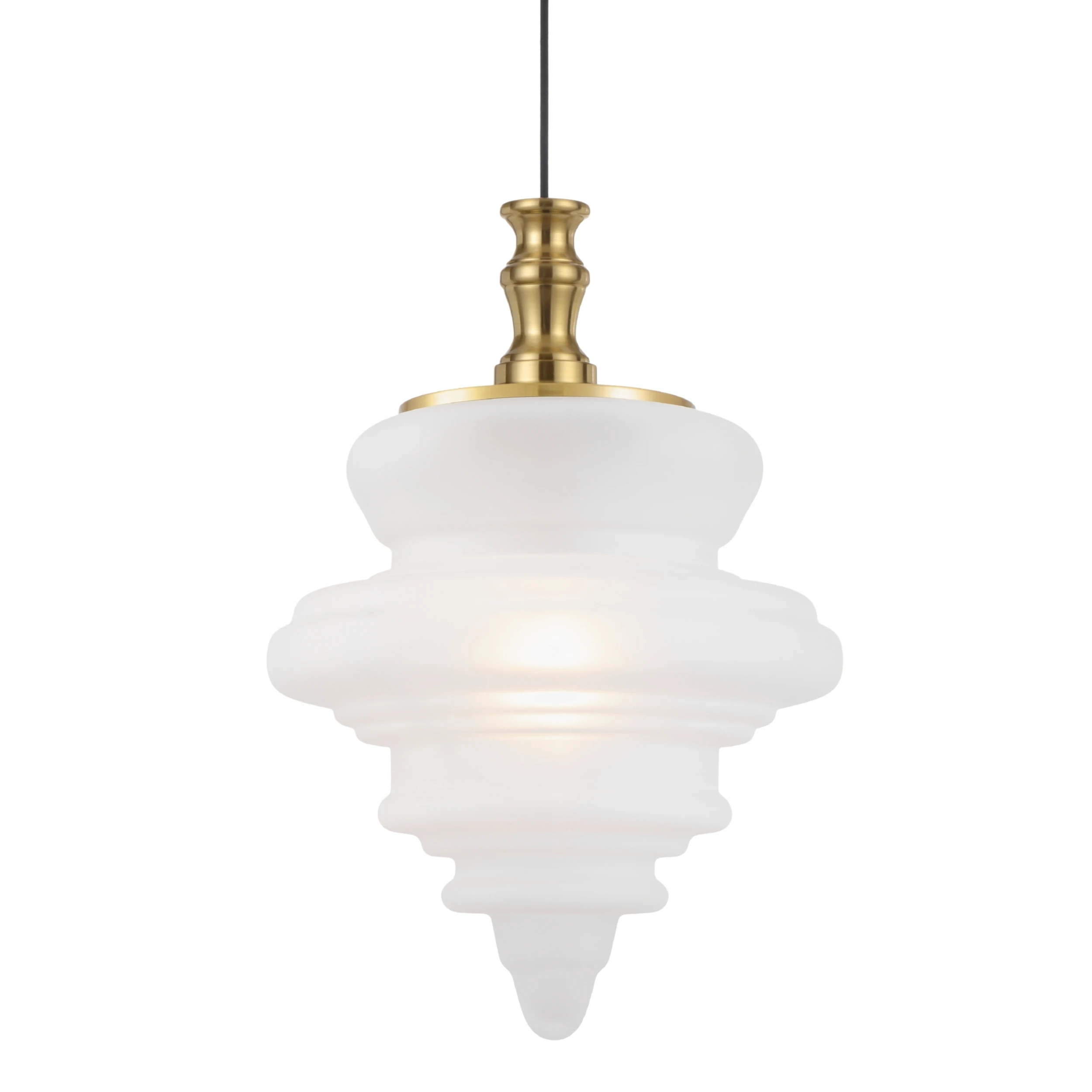 Zacapa Frosted Glass Pendant Light - Gold