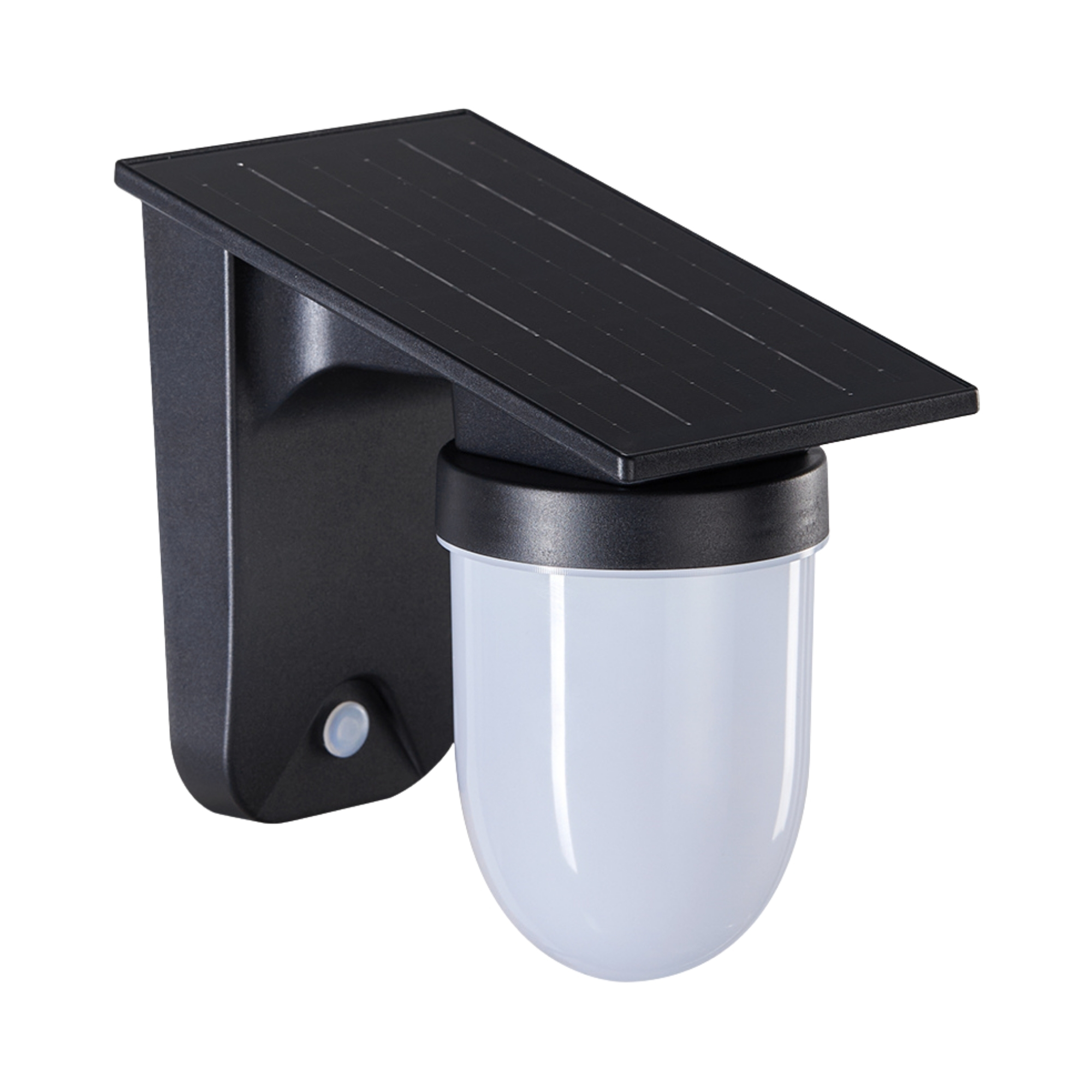 Space I IP45 Frosted PC Solar LED Wall Light - Black