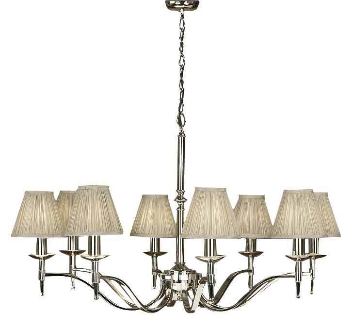 Stanford 8 Light Polished Nickel Chandelier