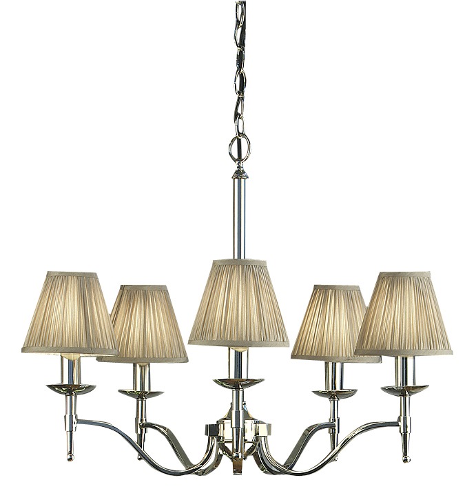 Stanford 5 Light Polished Nickel Chandelier