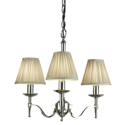 Stanford 3 Light Nickel Chandelier by Viore Design