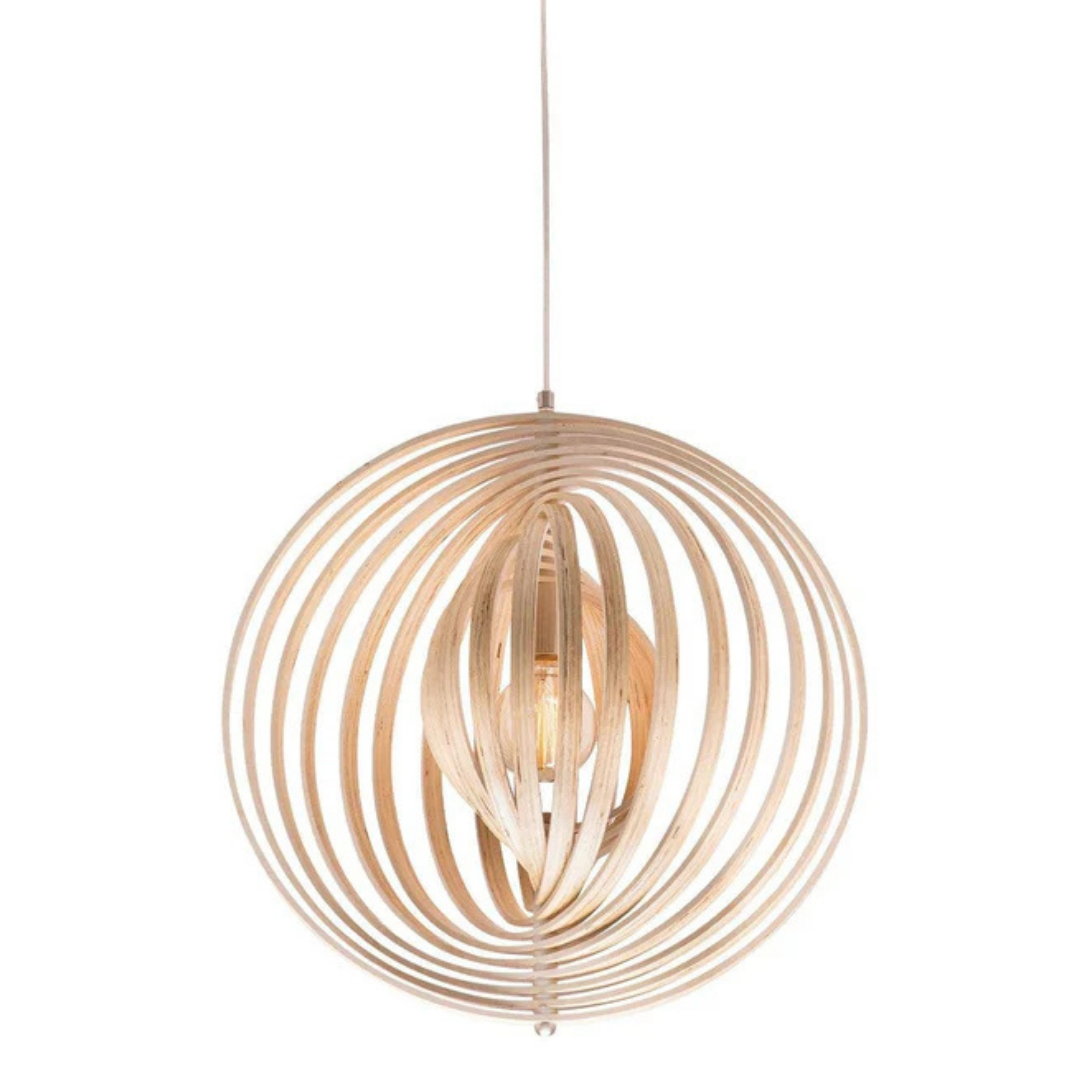 Oasis Spiral Plywood Pendant Light