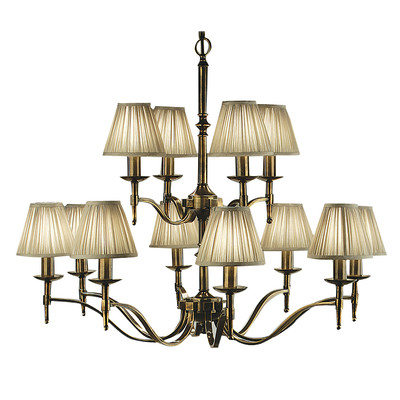 Stanford 12 Light Brass Chandelier
