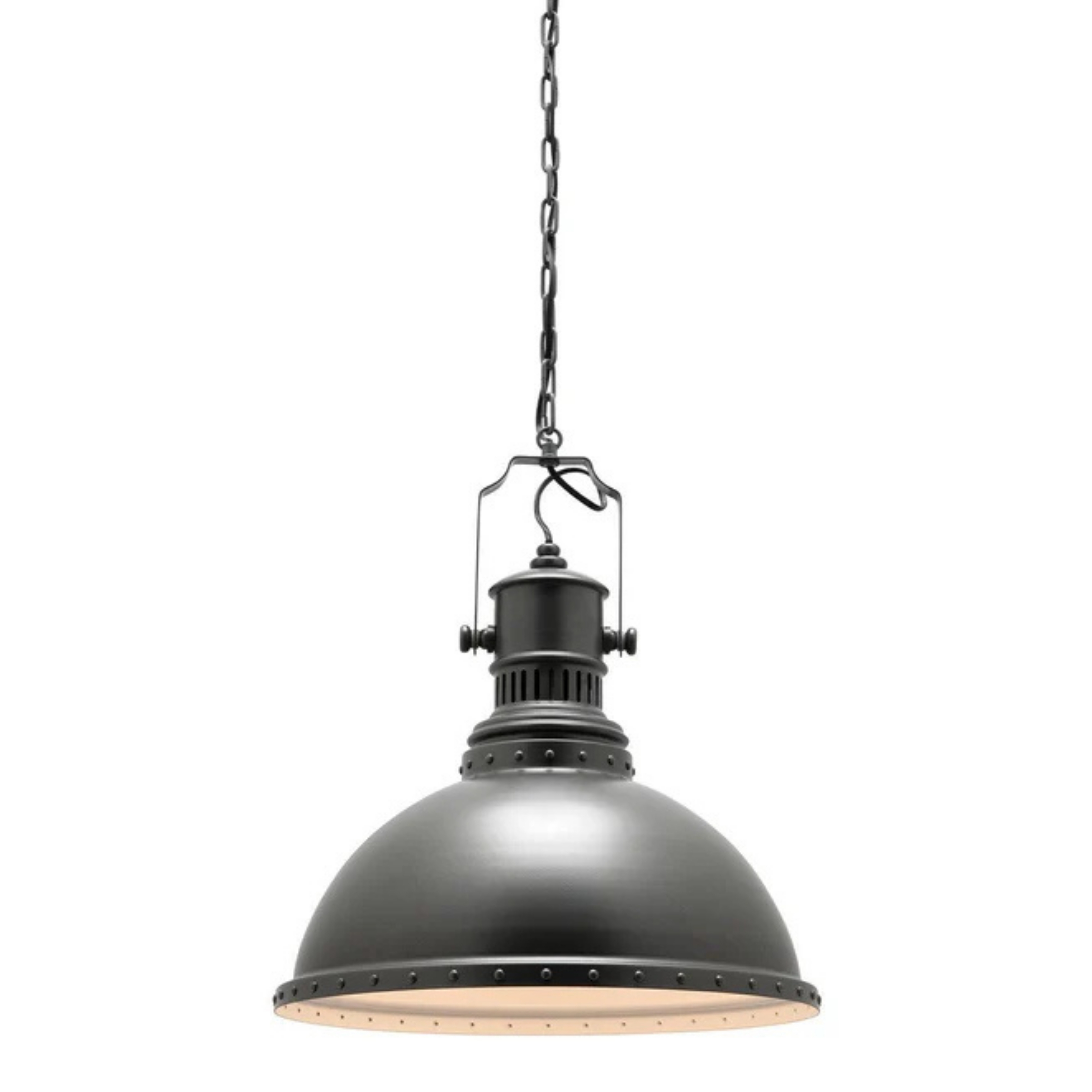 Painted Charcoal Industrial Pendant Light