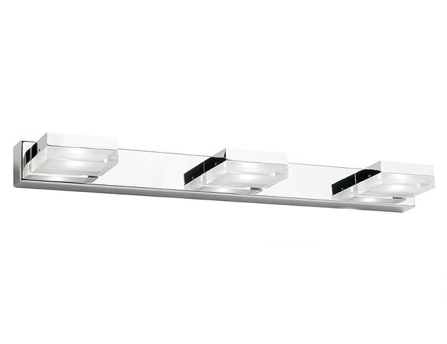 Cube 3 Light Frost Vanity Wall Light