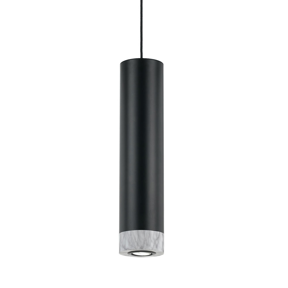 Dakota LED Metal Marble Slim Drop Pendant Light