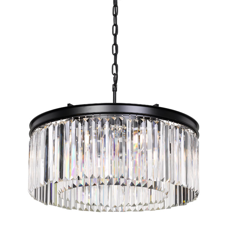 Saint 6 Light Round Crystal Small Pendant Light