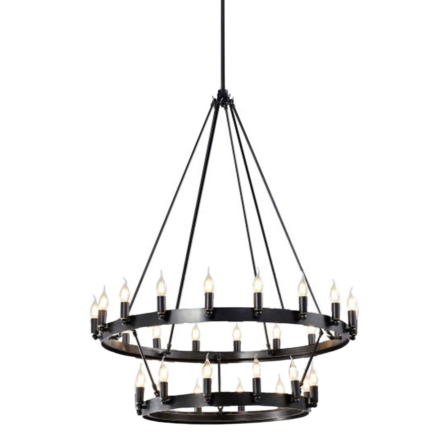 Olivia Vintage Candle 2 Tier 30 Light Chandelier - Bronze