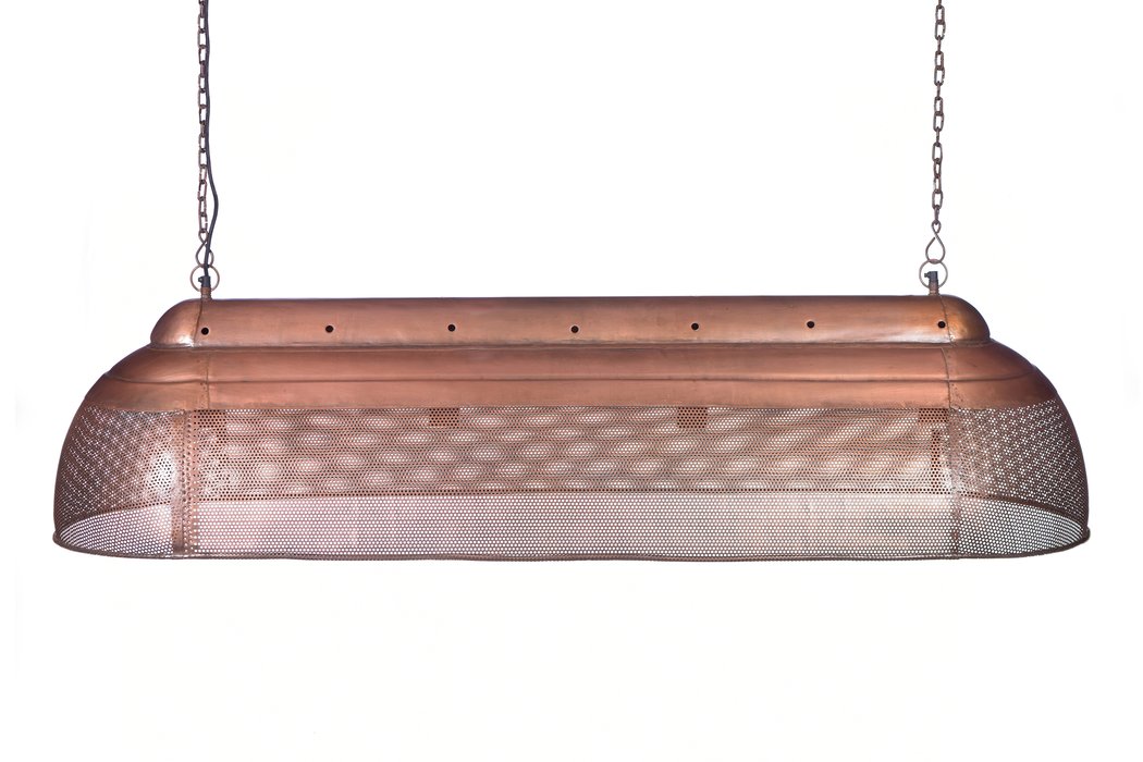 River Extra Long Linear Copper Iron Pendant Light