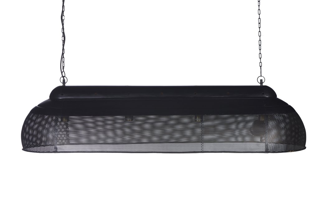 River Extra Long Linear Black Gold Pendant Light