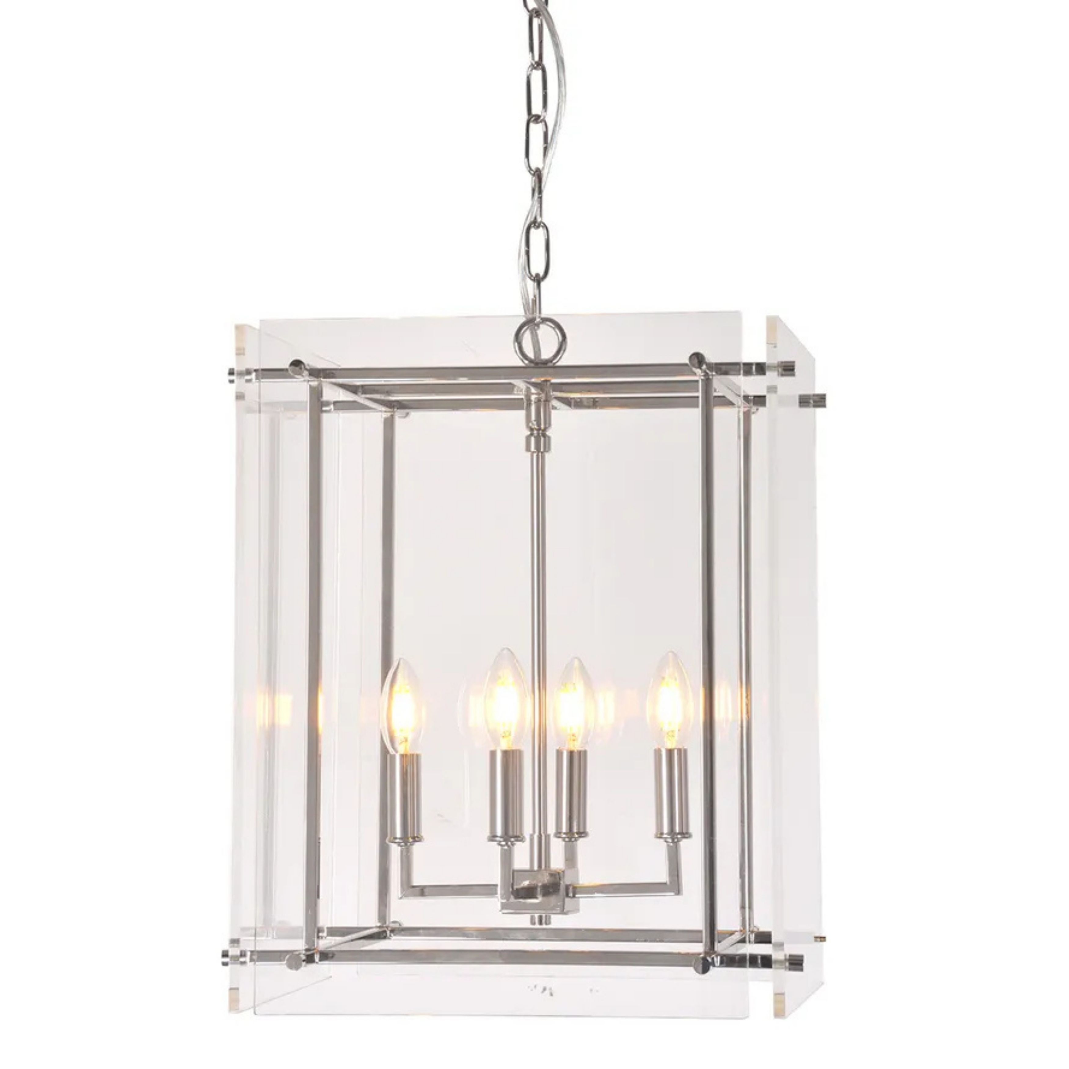 Duca 4 Light Nickel Pendant Chandelier