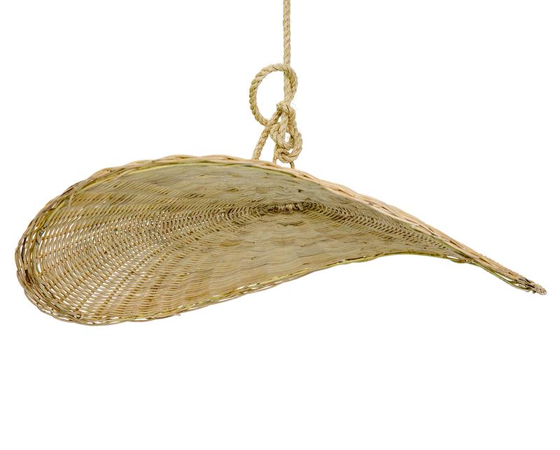 Rattan Thin Wave Pendant Light