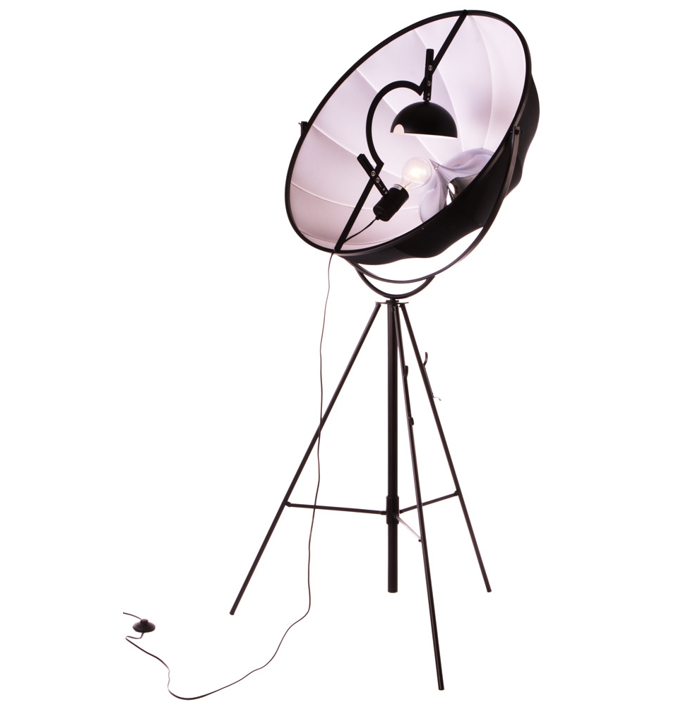 Black Wide Photography Lighting Feature Floor Lamp