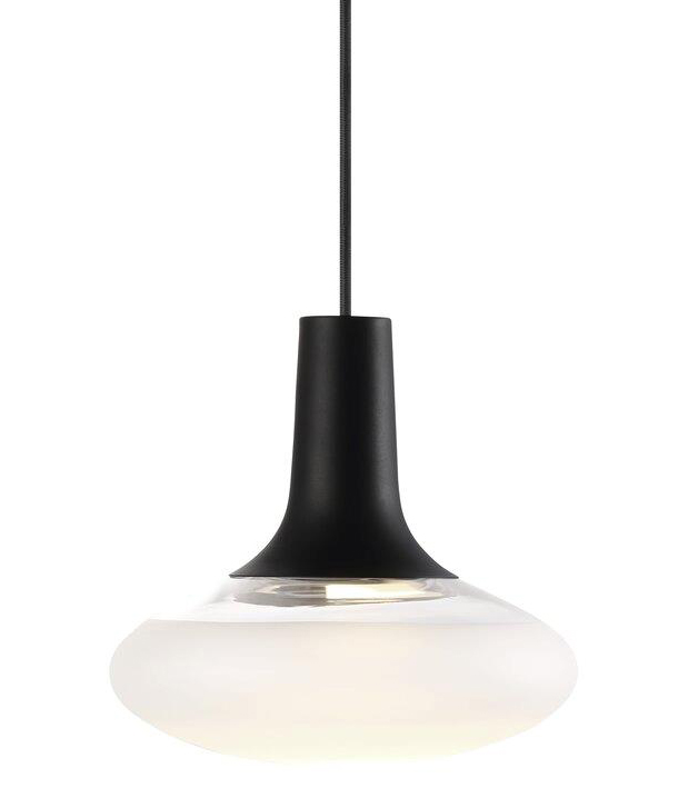 Dee 2.0 Oval Glass Pendant Light - Black
