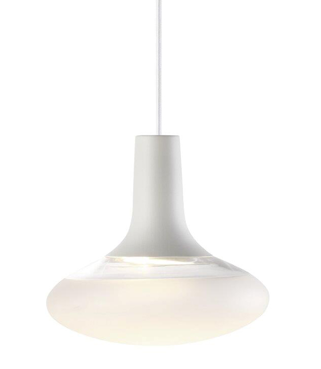 Dee 2.0 Oval Glass Pendant Light - White