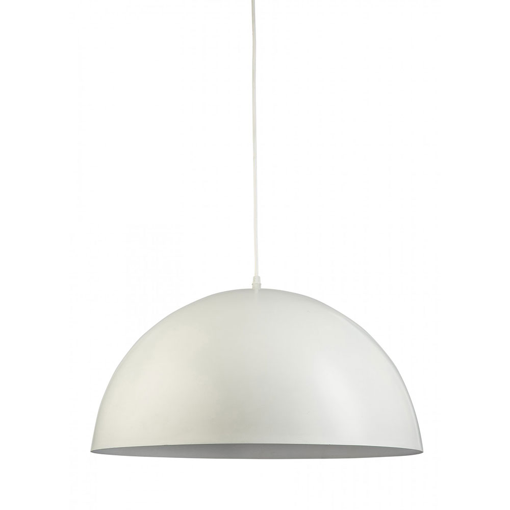 Simple White Dome Pendant Light