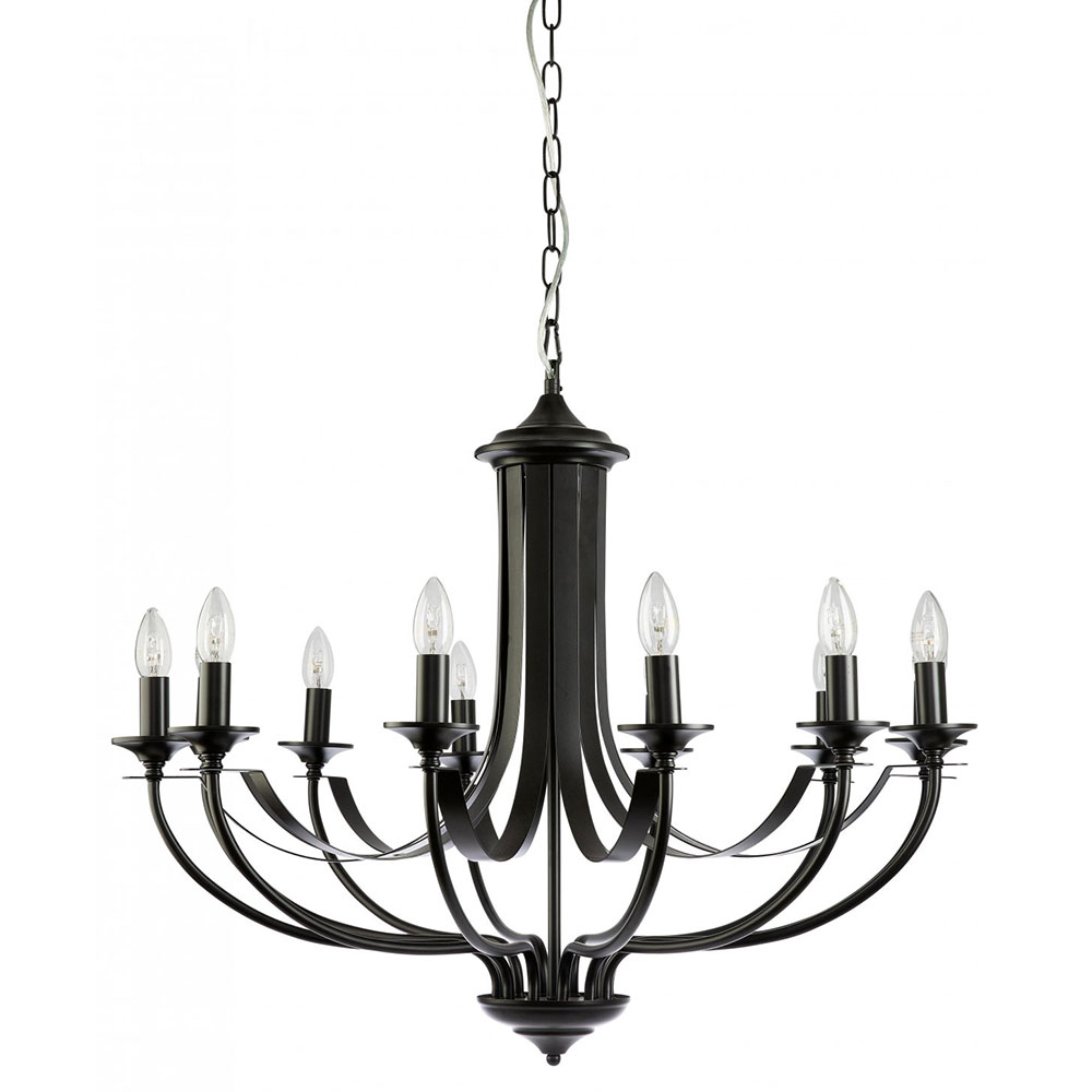 Cannes 12 Light Black Chandelier