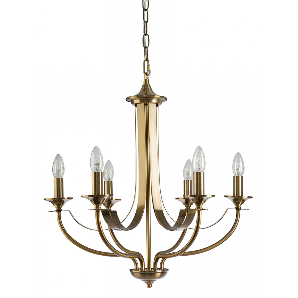 Cannes 6 Light Bronze Chandelier