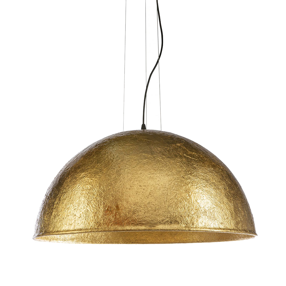 Modern Dome Rugged Gold 3 Light Pendant Light