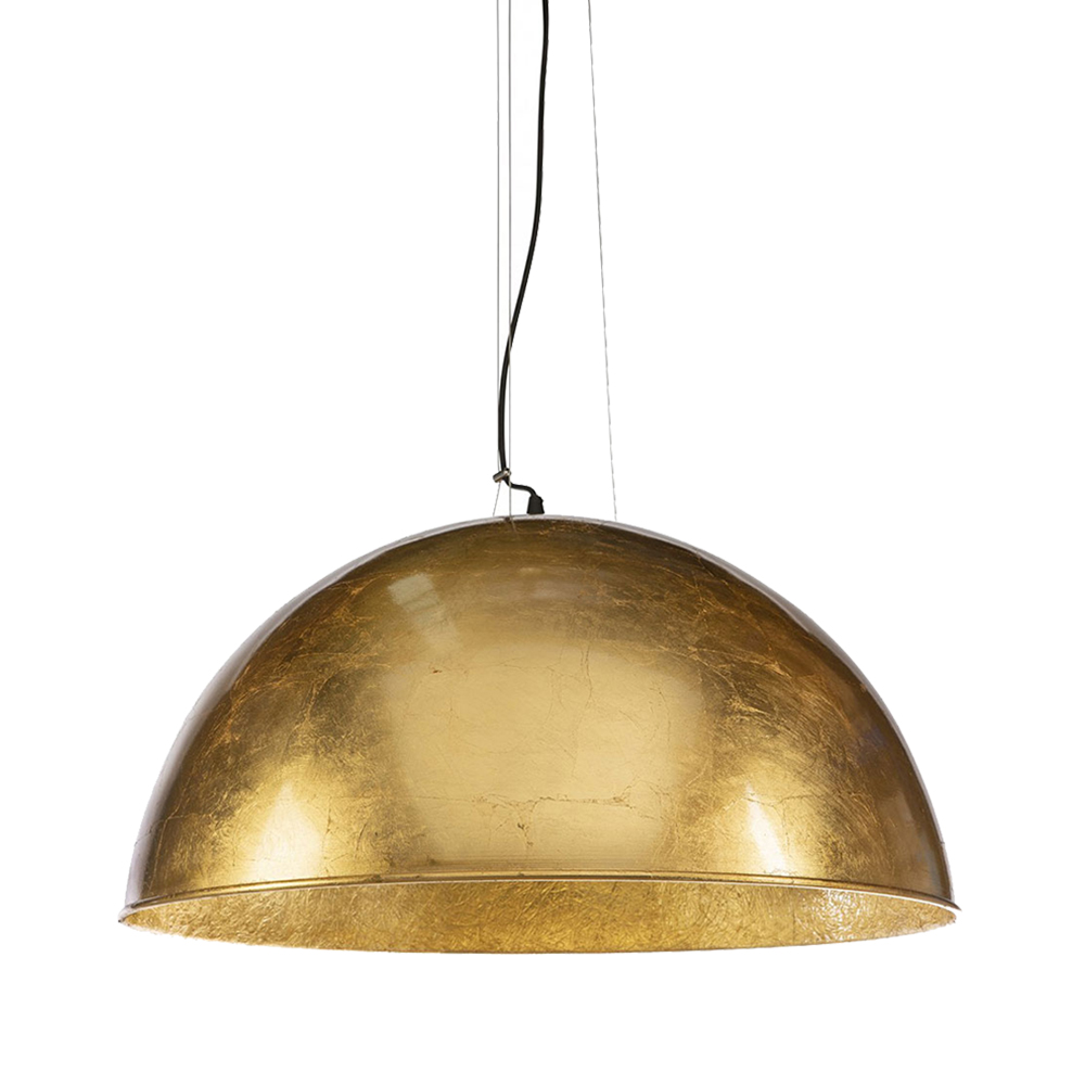 Modern Dome Smooth Gold 3 Light Pendant Light
