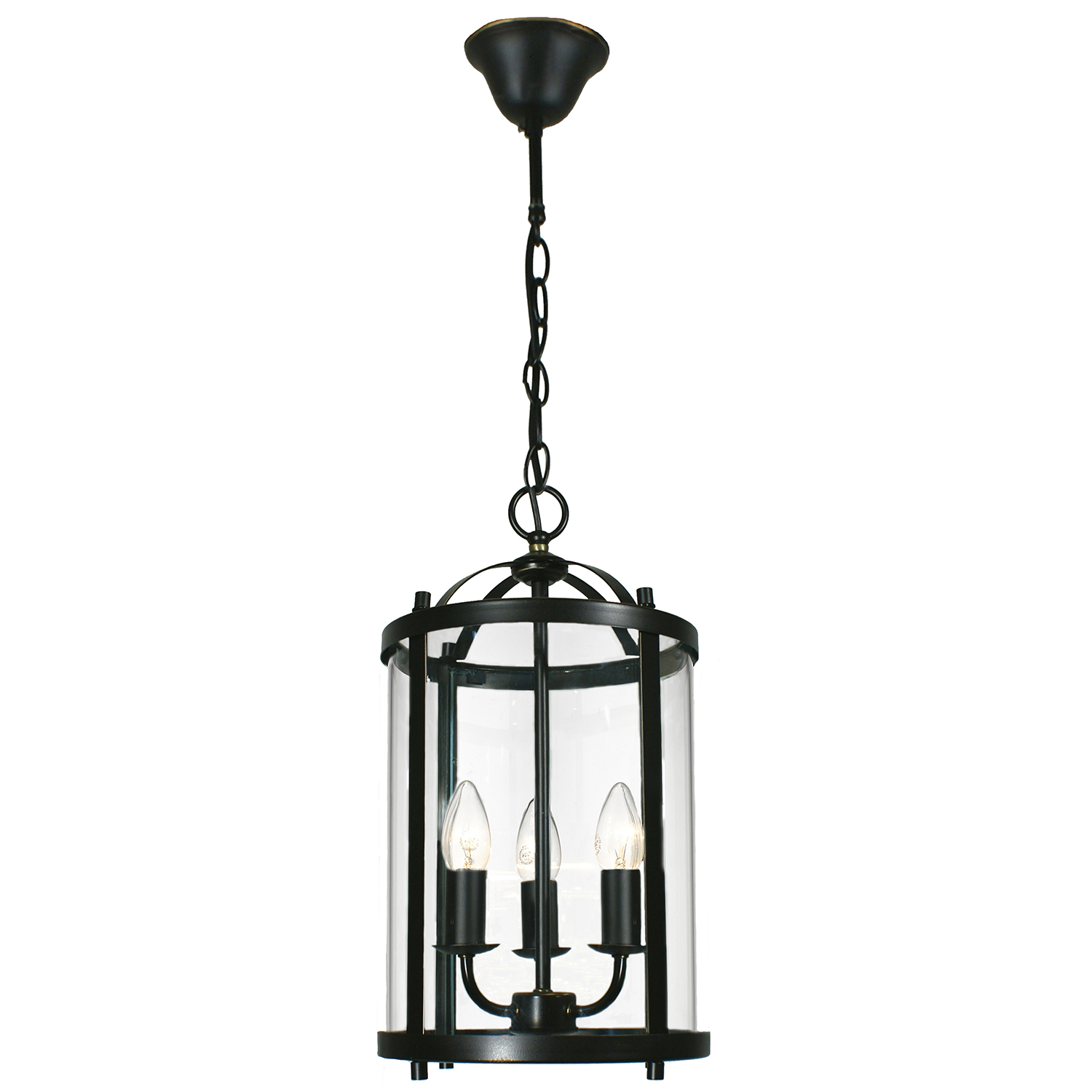 Manor 3 Light Bronze Lantern Pendant Light
