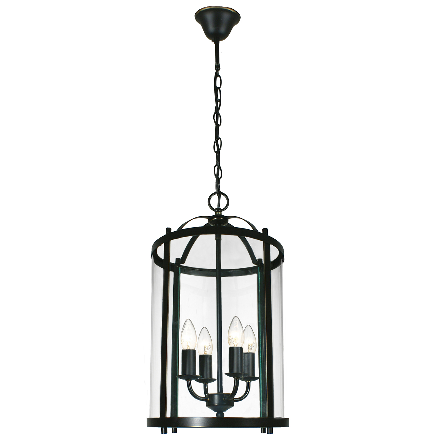 Manor 4 Light Bronze Lantern Pendant Light