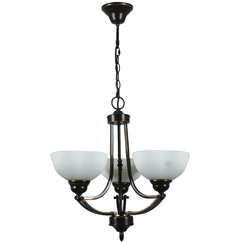 Houston 3 Light Bronze Pendant Chandelier