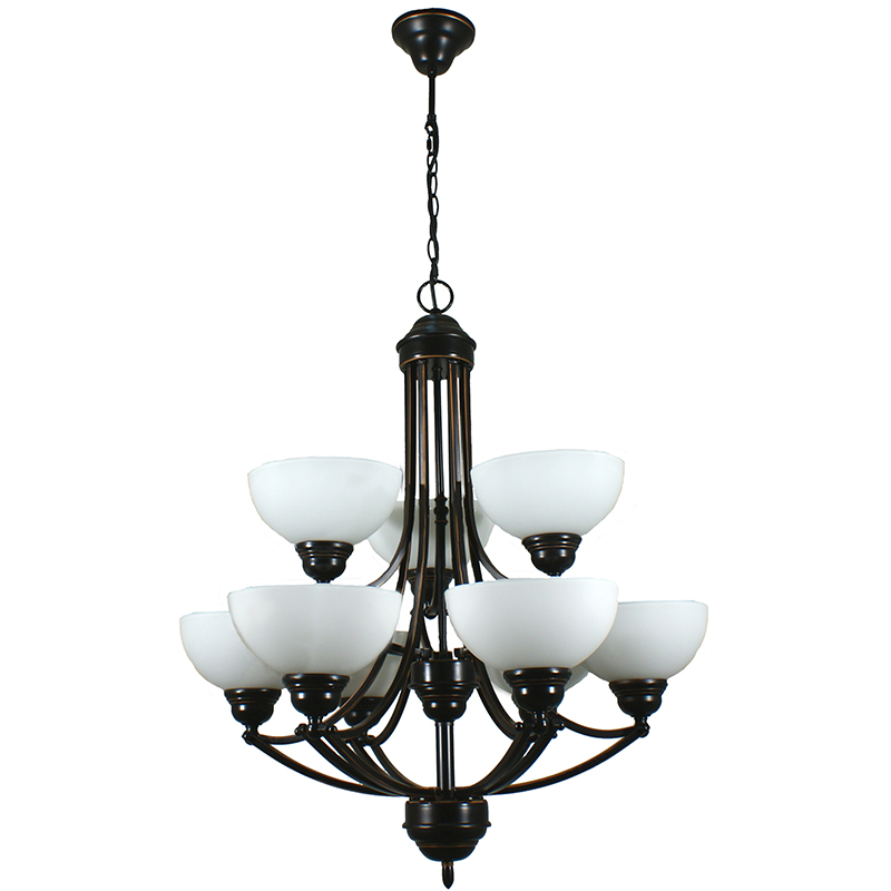 Houston 9 Light Bronze Pendant Chandelier