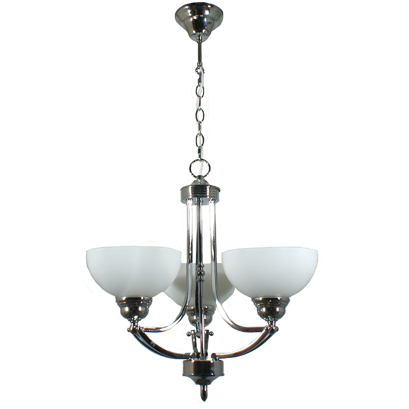 Houston 3 Light Chrome Pendant Chandelier