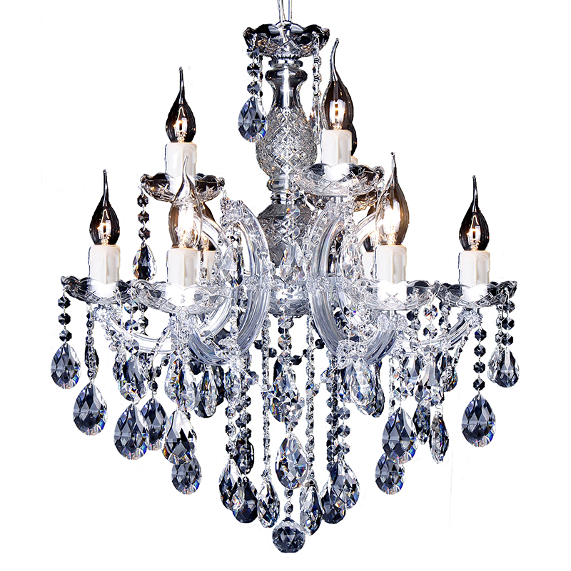 Zurich 9 Light Chrome Crystal Drops Chandelier