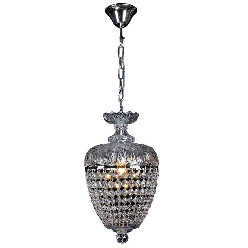Chopin Chrome Crystal Basket Pendant Chandelier