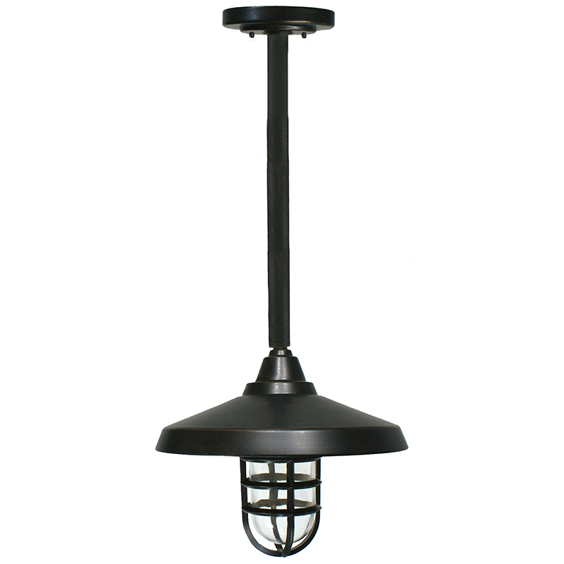 Deck Antique Bronze Exterior Rod Pendant Light
