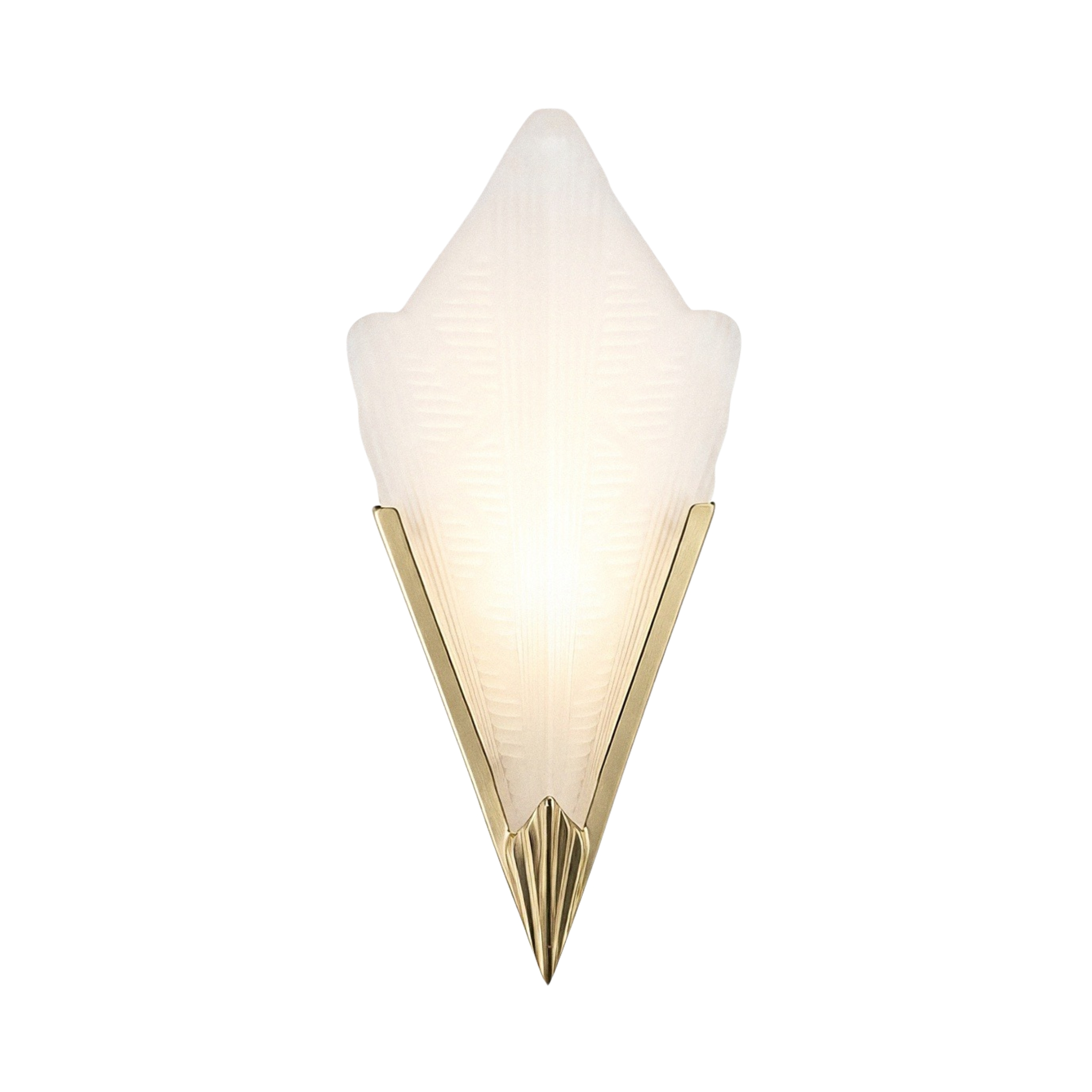 Vinci Polished Brass Frosted Glass Wall Sconce