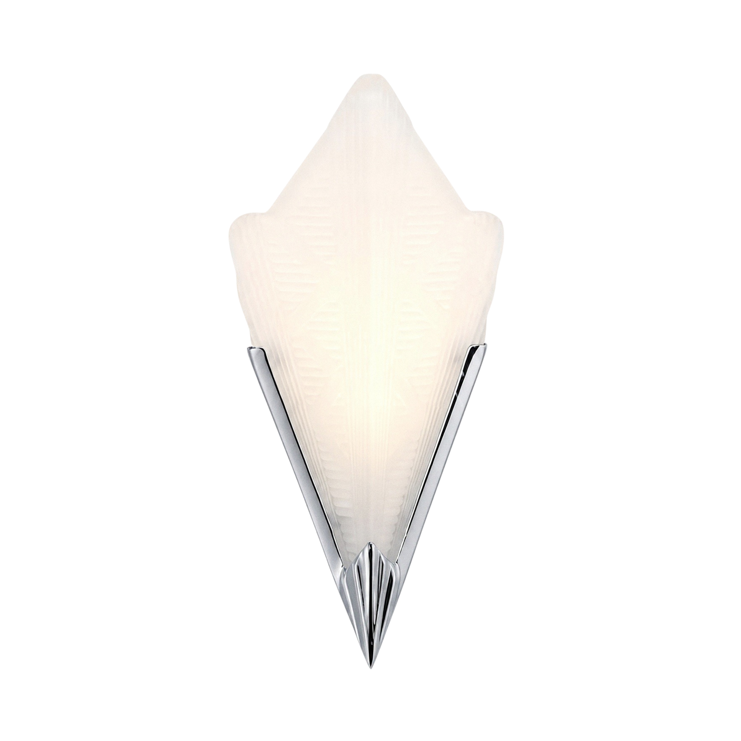 Vinci Chrome Frosted Glass Wall Sconce