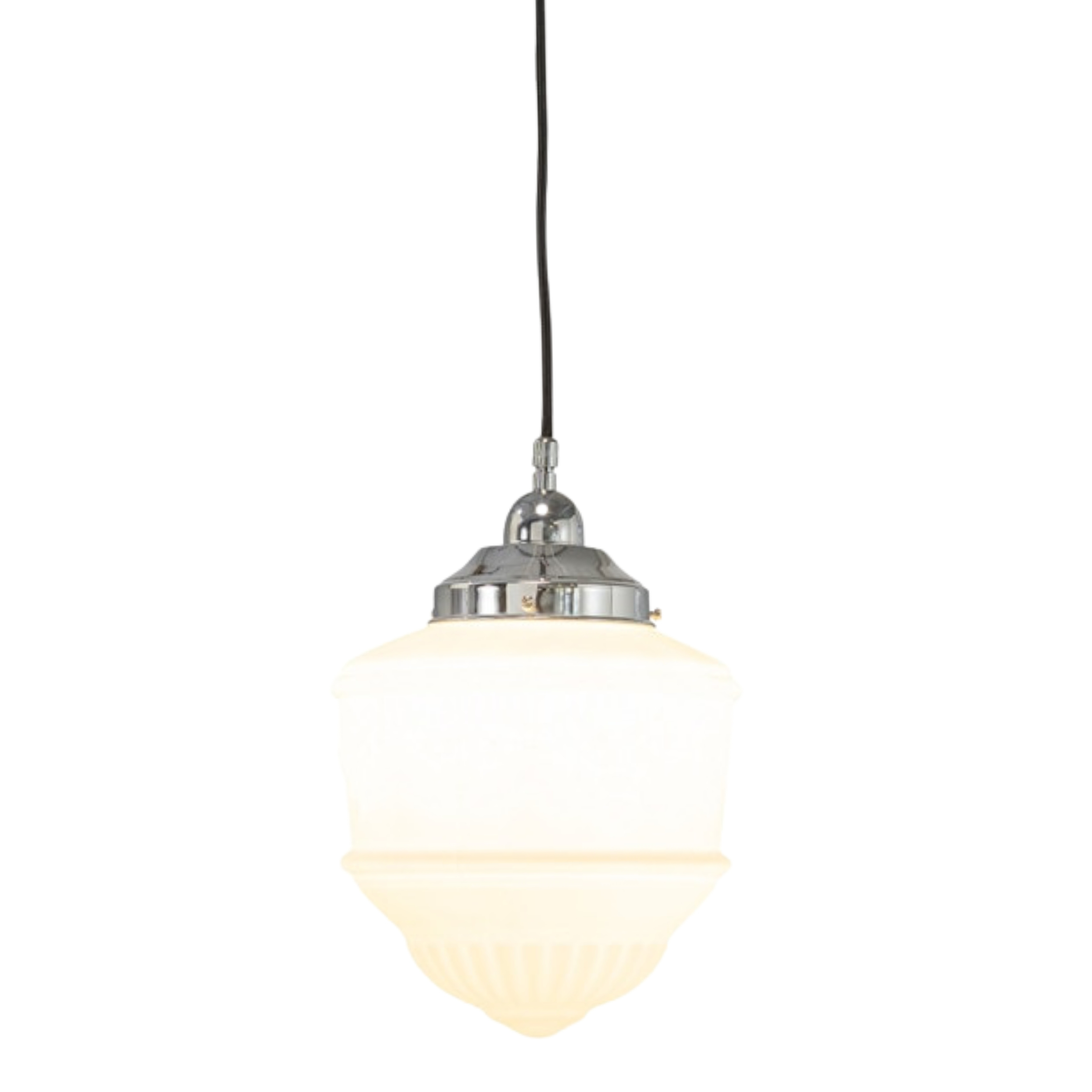 Senator Matt Opal Glass Cord Pendant - Chrome