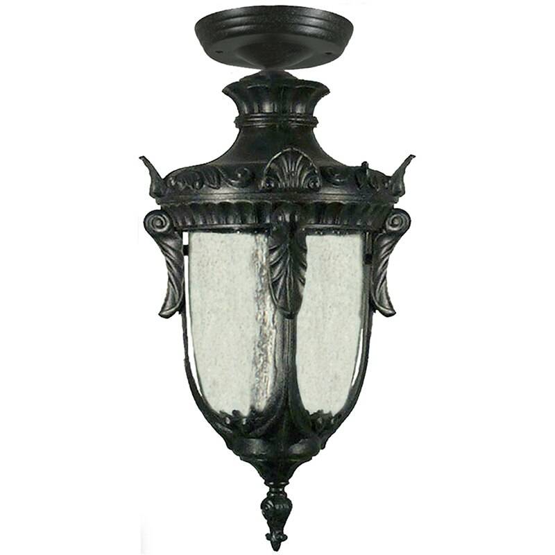 Wellington Exterior Antique Black Under Eave Light